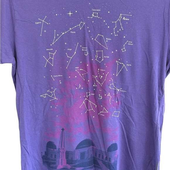 Griffith Observatory Official L.A. Purple Constellation Tee Shirt Size Large - Picture 3 of 7